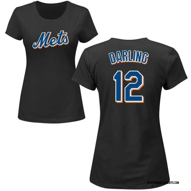 Ron Darling New York Mets Youth Black Roster Name & Number T-Shirt 