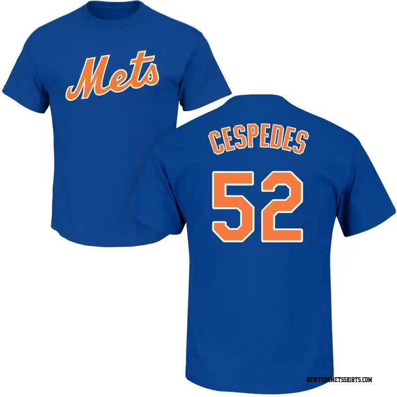New York Mets Yoenis Cespedes 52 MLB Jersey Majestic Cool Base White Blue  Orange